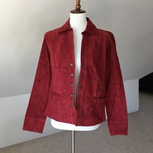 NWOT Red Suede 100% Leather Jacket